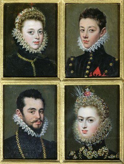 Ritratto di due uomini e due donne da Alonso Sánchez Coello